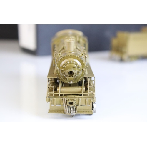 22 - Boxed Hallmark Models Inc HO gauge Missouri Pacific Mopac 2-8-0 brass locomotive & tender, unpainted... 