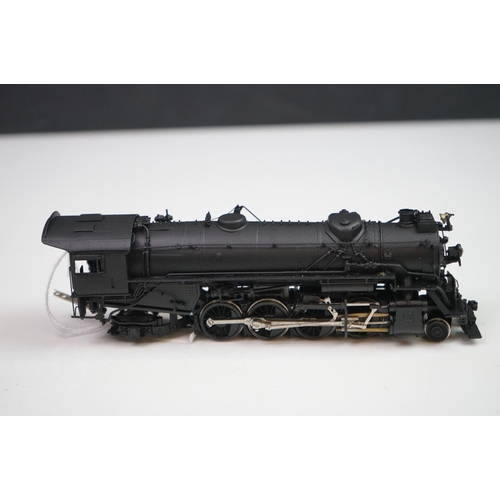 221 - Boxed Overland Models INC HO gauge Monon J-3 2-8-2 (560-565) brass locomotive & tender made in Korea... 