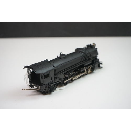 221 - Boxed Overland Models INC HO gauge Monon J-3 2-8-2 (560-565) brass locomotive & tender made in Korea... 