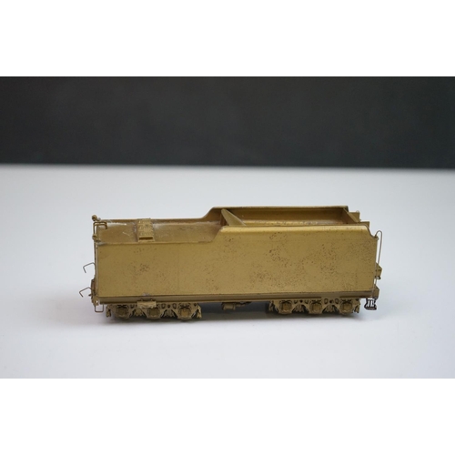 222 - Boxed Overland Models INC HO gauge C&NW J-4 2-8-4  brass locomotive & tender made in Korea by Sam Kw... 