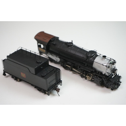 223 - Boxed Overland Models INC HO gauge CB&Q Q-4 2-8-2 5513 Burlington Route brass locomotive & tender ma... 