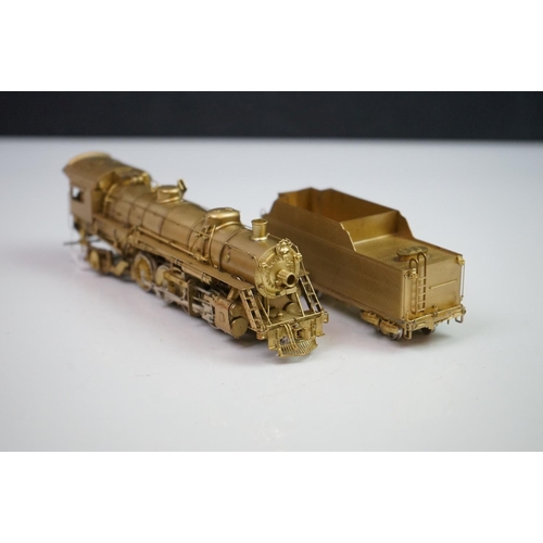 225 - Boxed Key Imports HO gauge CGW #750 Mikado brass locomotive & tender, made in Korea by Samhongsa, un... 