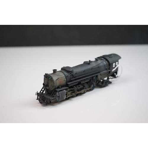 227 - Boxed Sunset Models HO gauge USRA Heavy 2-8-2 brass locomotive & tender, painted, made in Korea, app... 