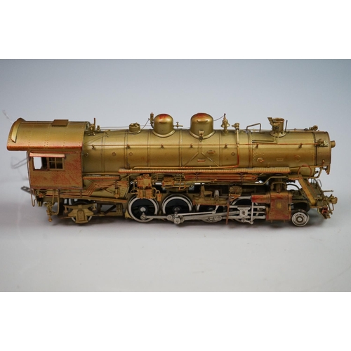 228 - Boxed Sunset Models HO gauge Denver & Salt Lake 2-8-2 (FWH) brass locomotive & tender, unpainted, ma... 