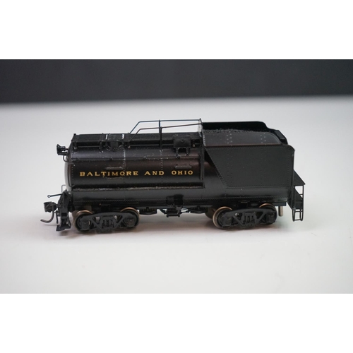 233 - Boxed Precision Scale Model Co HO Gauge Q7f 2-8-2 B&O brass locomotive & tender, made in Korea by FM... 