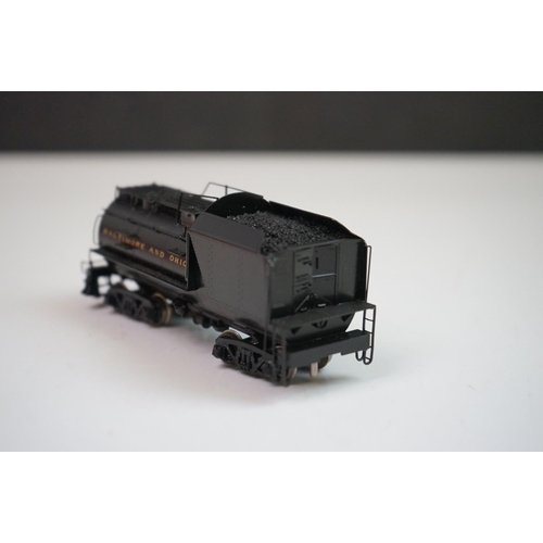 233 - Boxed Precision Scale Model Co HO Gauge Q7f 2-8-2 B&O brass locomotive & tender, made in Korea by FM... 