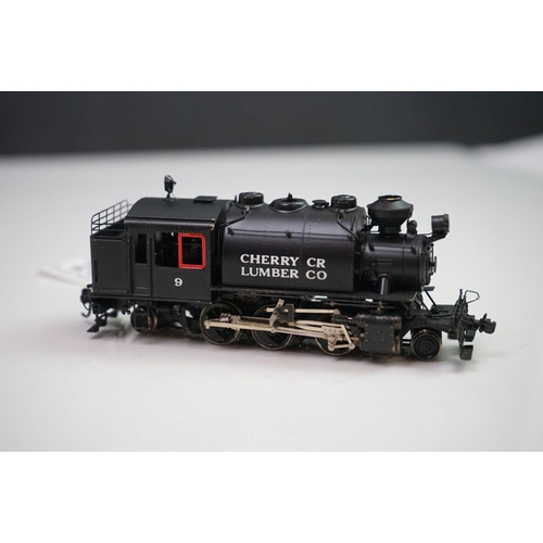 235 - Boxed Oriental Limited WA Woodard Lbr Co No 3 2-6-2T Cherry CR Lumber Co brass locomotive, with sepa... 