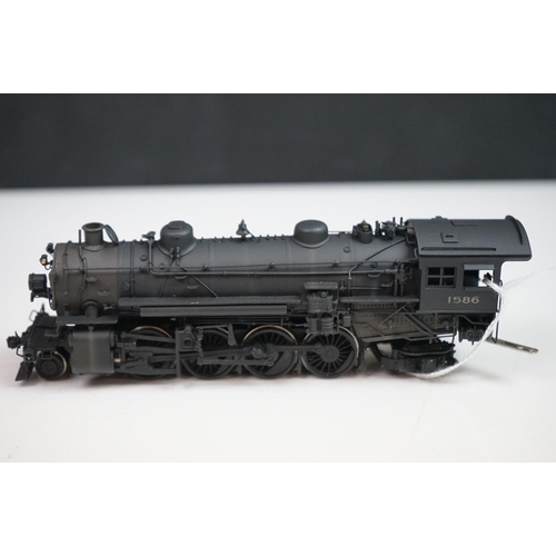 237 - Boxed Overland Models HO gauge New York Central System H-5t 2-8-2 brass locomotive & tender, made in... 