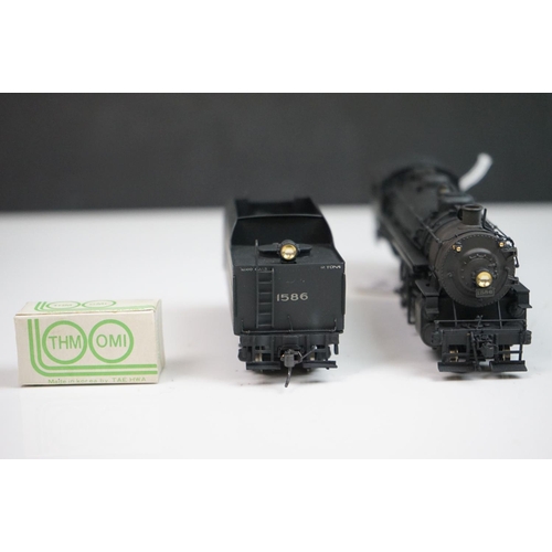 237 - Boxed Overland Models HO gauge New York Central System H-5t 2-8-2 brass locomotive & tender, made in... 