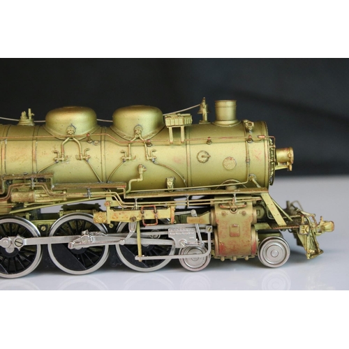 24 - Boxed Sunset Models HO gauge Santa Fe 4-8-2 3700 Class brass locomotive & tender, made by Samhongsa,... 