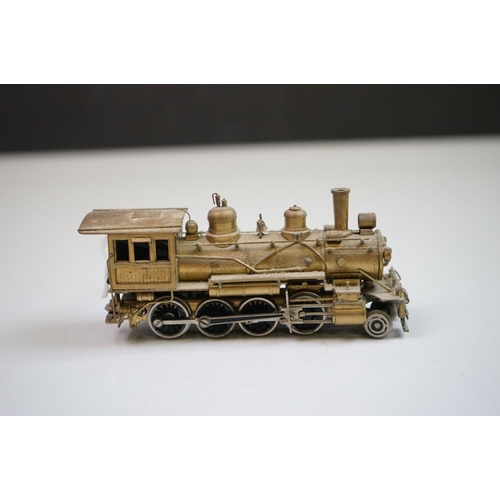 240 - Boxed Akane Model Trains HO gauge M&P 2-8-0 brass locomotive & tender, unpainted, made in Japan by T... 