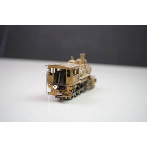 240 - Boxed Akane Model Trains HO gauge M&P 2-8-0 brass locomotive & tender, unpainted, made in Japan by T... 