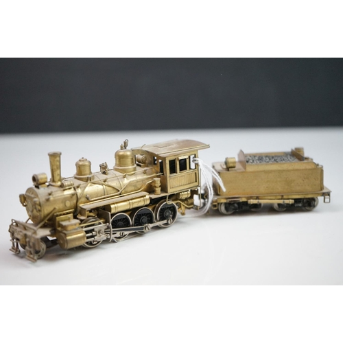 240 - Boxed Akane Model Trains HO gauge M&P 2-8-0 brass locomotive & tender, unpainted, made in Japan by T... 