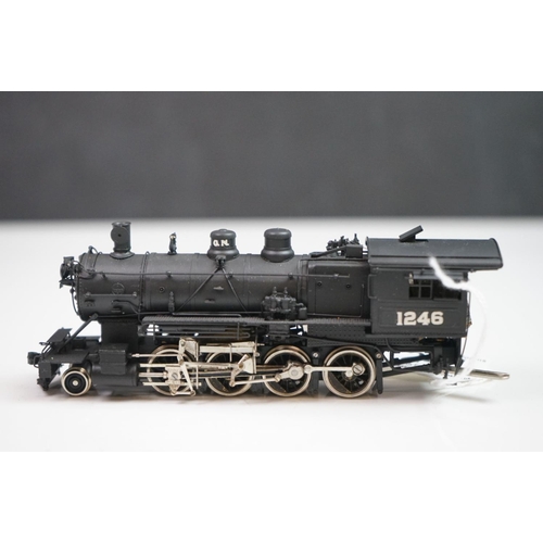 241 - Boxed Tenshodo HO gauge Great Northern 2-8-0  Class F-8 No 158 brass locomotive & tender, painted, a... 