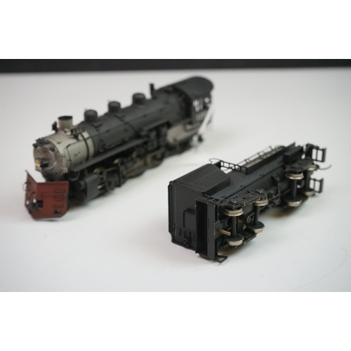 242 - Boxed Master Series HO gauge Union Pacific MK-6 Mikado 2-8-2 brass locomotive & tender, painted, app... 