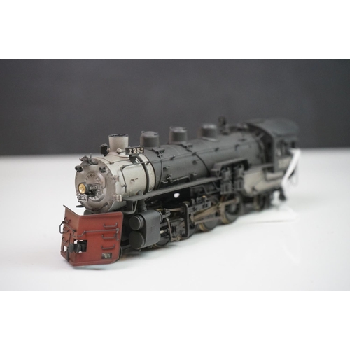 242 - Boxed Master Series HO gauge Union Pacific MK-6 Mikado 2-8-2 brass locomotive & tender, painted, app... 