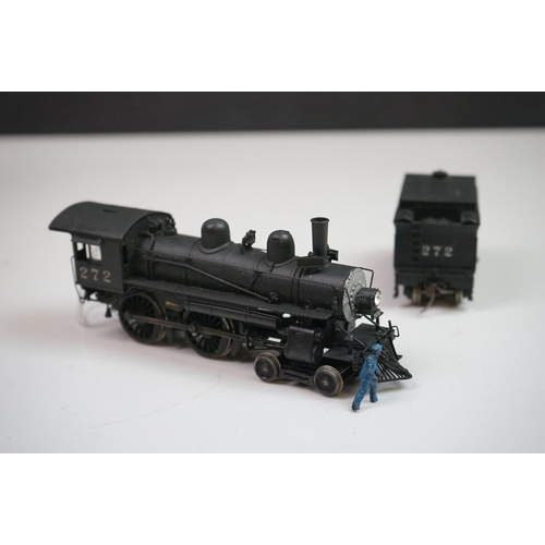 246 - Boxed Fujiyama Kogyo Co Ltd HO gauge SP-T & NO Class E-23 4-4-0 brass locomotive & tender, painted, ... 