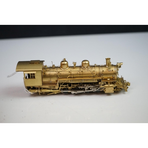 249 - Boxed Fujiyama Kogyo Co Ltd HO gauge D&RGW Class K-36 2-8-2 brass locomotive & tender, unpainted, Ja... 