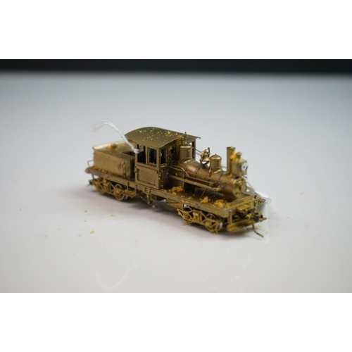 250 - Boxed NorthWest Short Line HO gauge 20 Ton Class B Dunkirk brass locomotive & tender, unpainted, mad... 