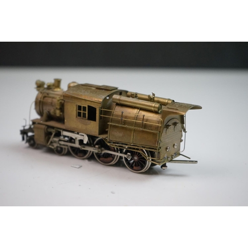 255 - Boxed Red Ball HO gauge Central RR of NJ 4-6-0 Camelback third edition brass locomotive & tender, ma... 