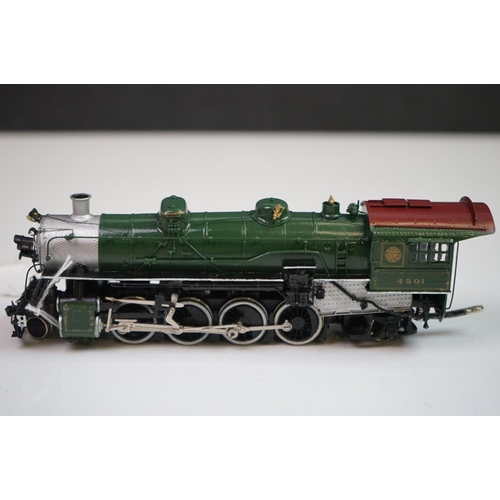 257 - Boxed Empire Midland HO gauge DL-103 Southern 4501 2-8-2 brass locomotive & tender, painted, made in... 