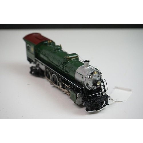 257 - Boxed Empire Midland HO gauge DL-103 Southern 4501 2-8-2 brass locomotive & tender, painted, made in... 