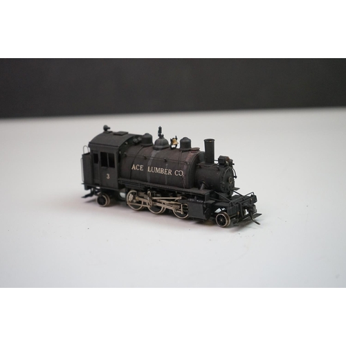 263 - Boxed North West Short Line HO gauge Baldwin Saddle Tank Logging Prairie 2-6-2t Ace Lumber Co brass ... 