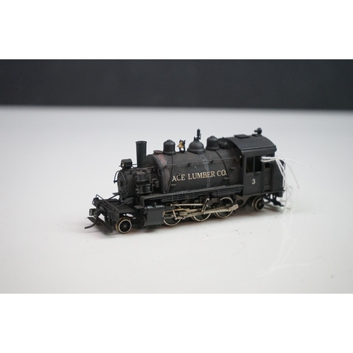 263 - Boxed North West Short Line HO gauge Baldwin Saddle Tank Logging Prairie 2-6-2t Ace Lumber Co brass ... 