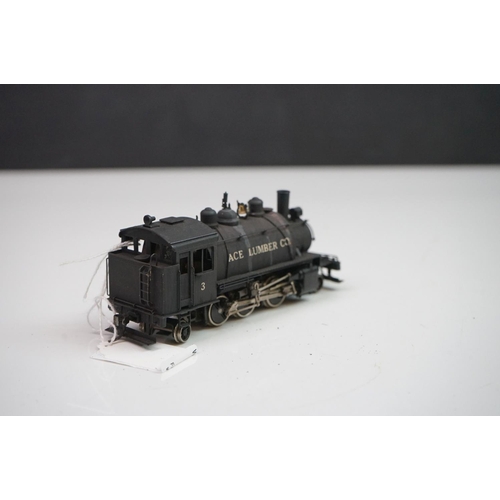 263 - Boxed North West Short Line HO gauge Baldwin Saddle Tank Logging Prairie 2-6-2t Ace Lumber Co brass ... 