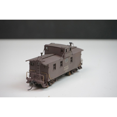 267 - Three boxed Overland Models HO gauge brass items of rolling stock to include NYC Plywood Side Caboos... 