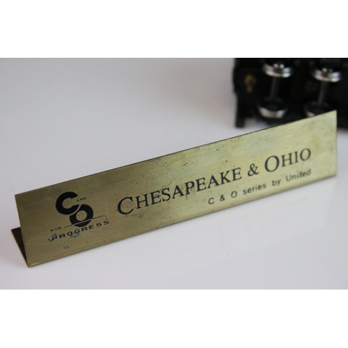 27 - Boxed United Scale Models HO gauge Chesapeake & Ohio 2-8-2 K3a locomotive with tender exclusive for ... 