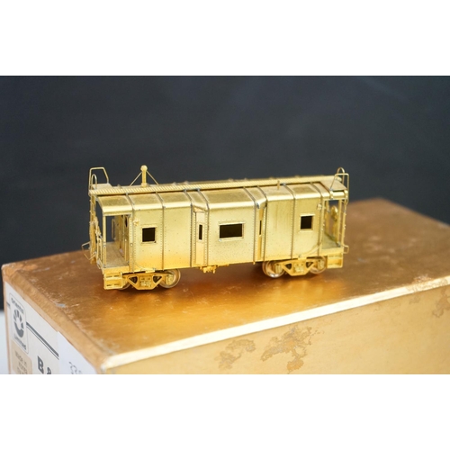 274 - Four boxed Oriental Limited HO gauge item of brass rolling stock to include B&O I-5ba Caboose made b... 