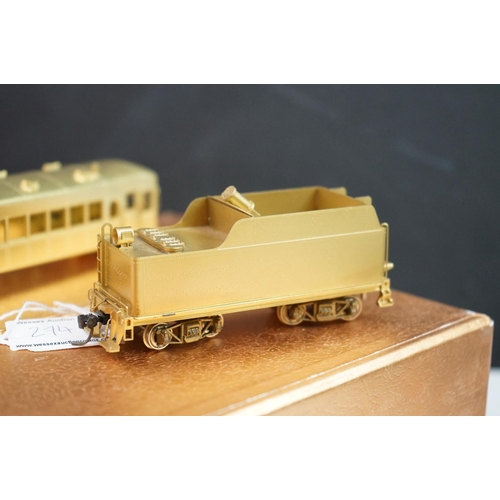 274 - Four boxed Oriental Limited HO gauge item of brass rolling stock to include B&O I-5ba Caboose made b... 