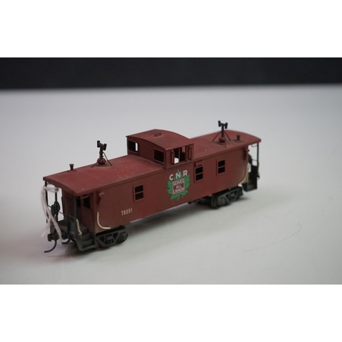 276 - Three boxed HO gauge brass Caboose models to include 2 x CNR Modern Caboose (one painted, one unpain... 