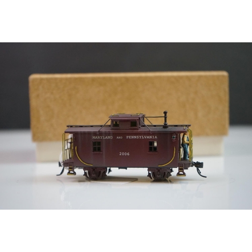 280 - Three boxed HO gauge brass items of rolling stock to include 2 x Sunset Models (PRR Class ND & B&O I... 