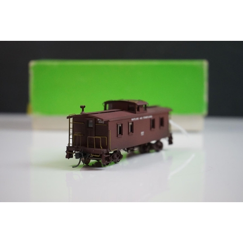 280 - Three boxed HO gauge brass items of rolling stock to include 2 x Sunset Models (PRR Class ND & B&O I... 