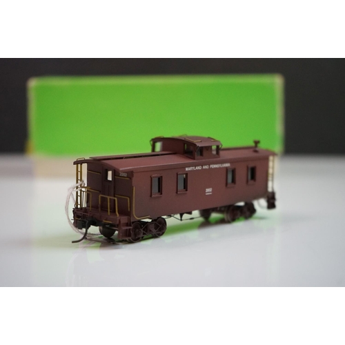 280 - Three boxed HO gauge brass items of rolling stock to include 2 x Sunset Models (PRR Class ND & B&O I... 