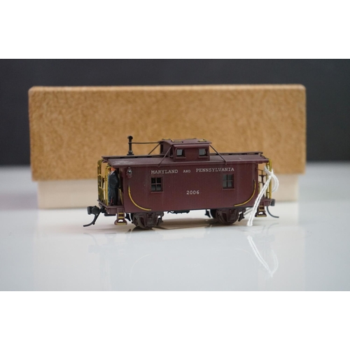 280 - Three boxed HO gauge brass items of rolling stock to include 2 x Sunset Models (PRR Class ND & B&O I... 