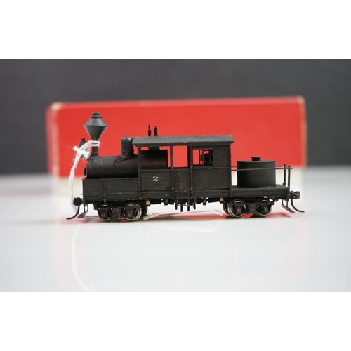 288 - Boxed HO gauge Class A Climax brass locomotive by Nakamura Seimitsu KK, painted, appearing vg with g... 