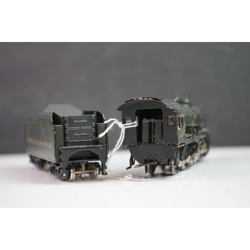 289 - Boxed Westside Model Company HO gauge G5 4-6-0 Long Island brass locomotive & tender with Pennsylvan... 