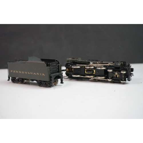 289 - Boxed Westside Model Company HO gauge G5 4-6-0 Long Island brass locomotive & tender with Pennsylvan... 