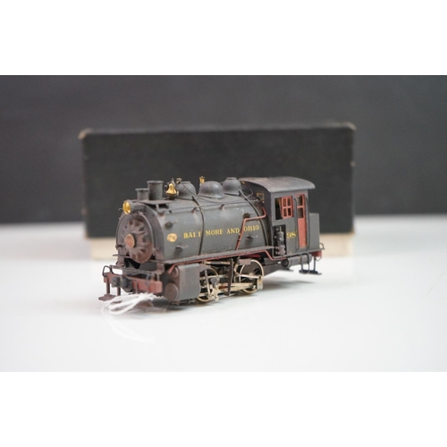 292 - Boxed Gem Models HO gauge SH-119 B&O Class C16 0-4-0 Dockside brass locomotive, painted, appearing e... 