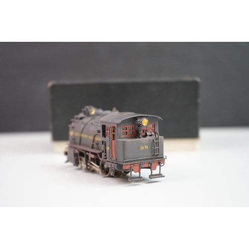 292 - Boxed Gem Models HO gauge SH-119 B&O Class C16 0-4-0 Dockside brass locomotive, painted, appearing e... 