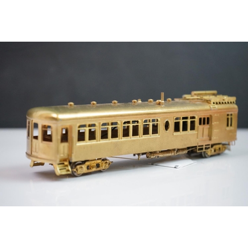 294 - Boxed Hall Scott Motor Car HO gauge Nevada Copper Belt #21 brass locomotive, made in Japan, unpainte... 