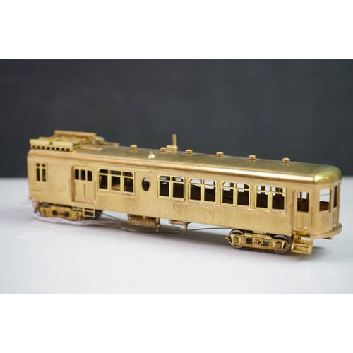 294 - Boxed Hall Scott Motor Car HO gauge Nevada Copper Belt #21 brass locomotive, made in Japan, unpainte... 