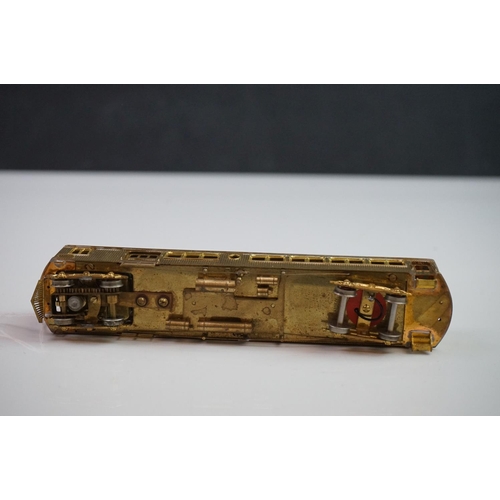 294 - Boxed Hall Scott Motor Car HO gauge Nevada Copper Belt #21 brass locomotive, made in Japan, unpainte... 