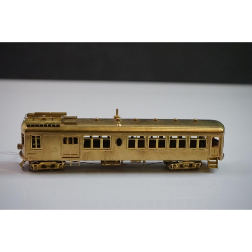 294 - Boxed Hall Scott Motor Car HO gauge Nevada Copper Belt #21 brass locomotive, made in Japan, unpainte... 