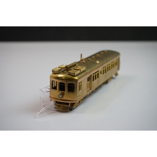 294 - Boxed Hall Scott Motor Car HO gauge Nevada Copper Belt #21 brass locomotive, made in Japan, unpainte... 