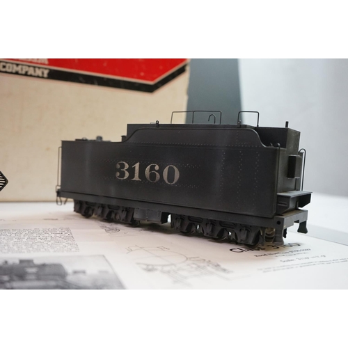 317 - Boxed Westside Model Company O gauge Atchison, Topeka & Santa Fe #3160 2-8-2 brass locomotive & tend... 