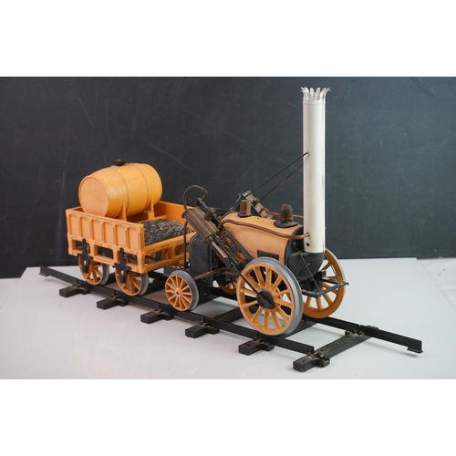 320 - Hornby O gauge The Stephenson's Rocket live steam locomotive & tender with straight of track